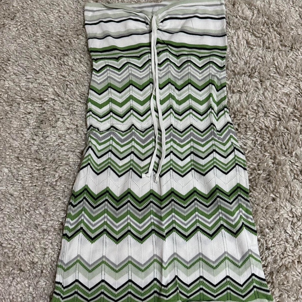 Green tube dress